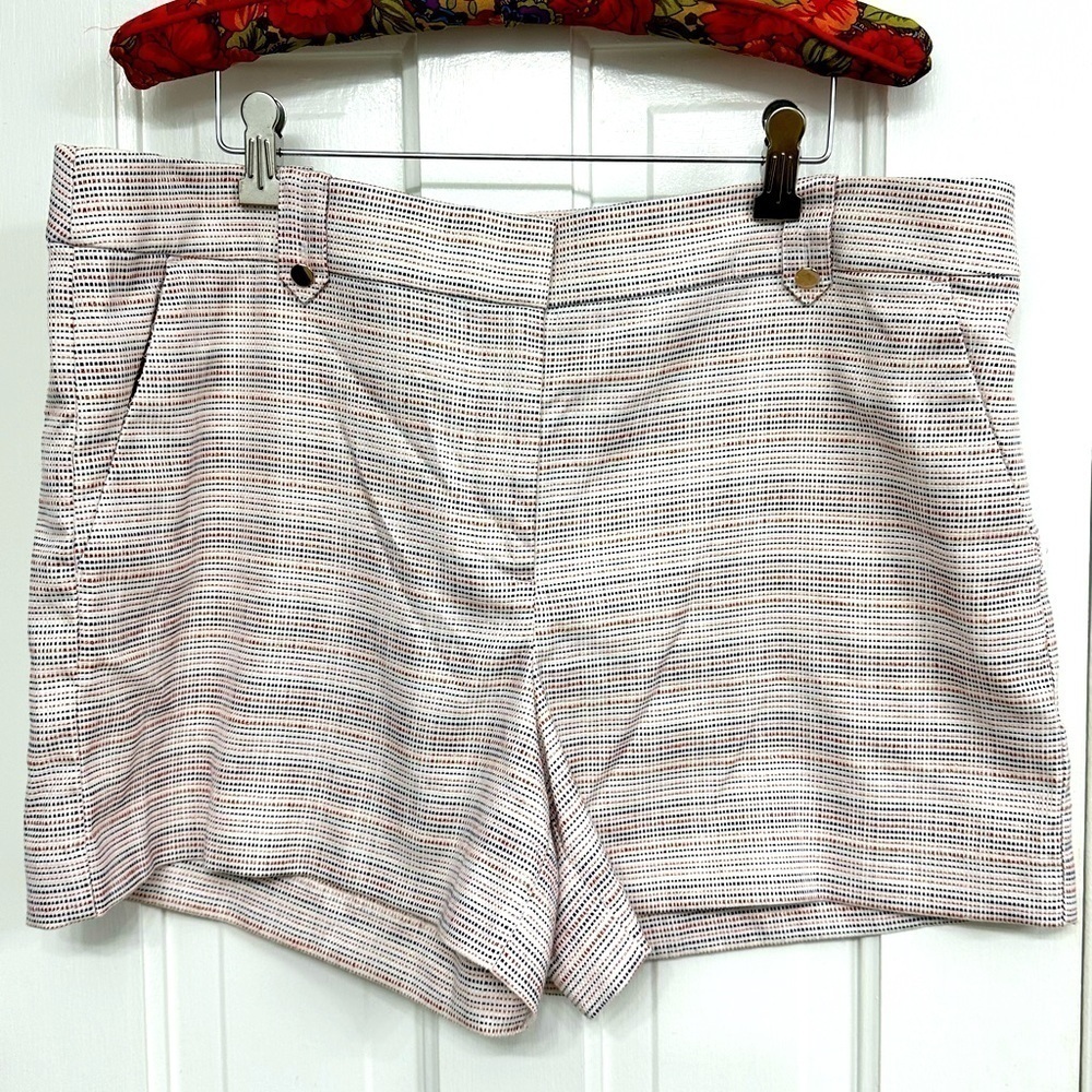 Loft shorts 4 inch inseam Size 14 - Dark Navy & Metallic Red threads.